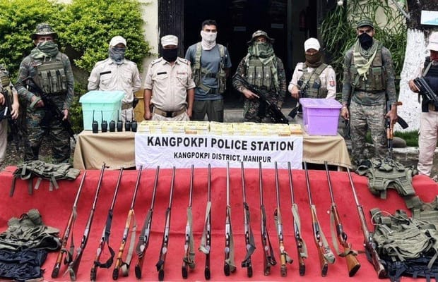 13 militants arrested in Manipur, large cache of arms and ammunition recovered