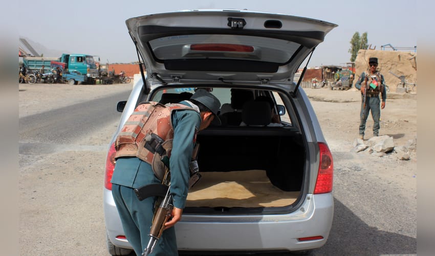 (160519) AFGHANISTAN-KANDAHAR-SECURITY CHECKPOINT