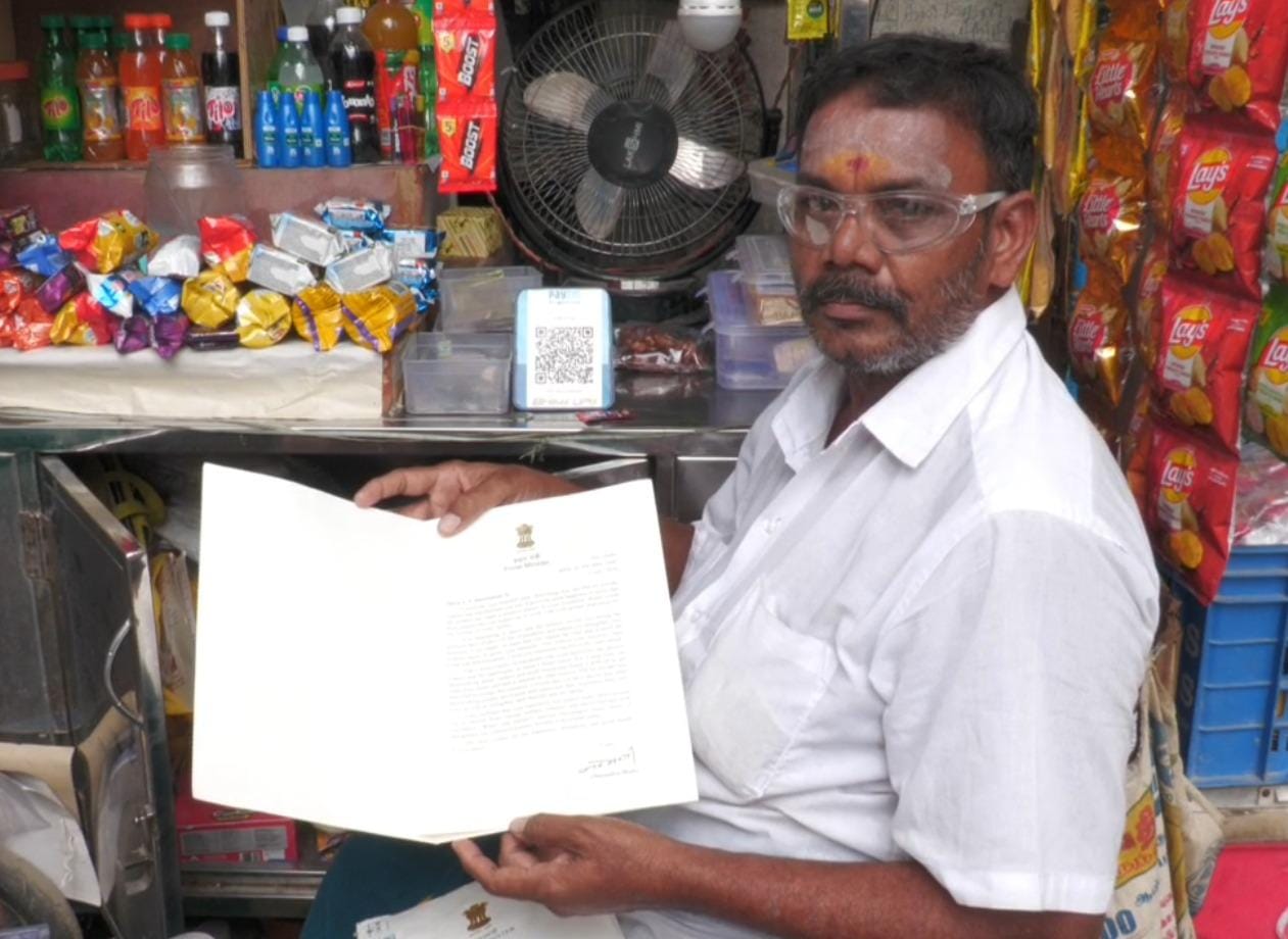‘A priceless treasure’: Madurai shopkeeper cherishes personal letter from PM Modi  