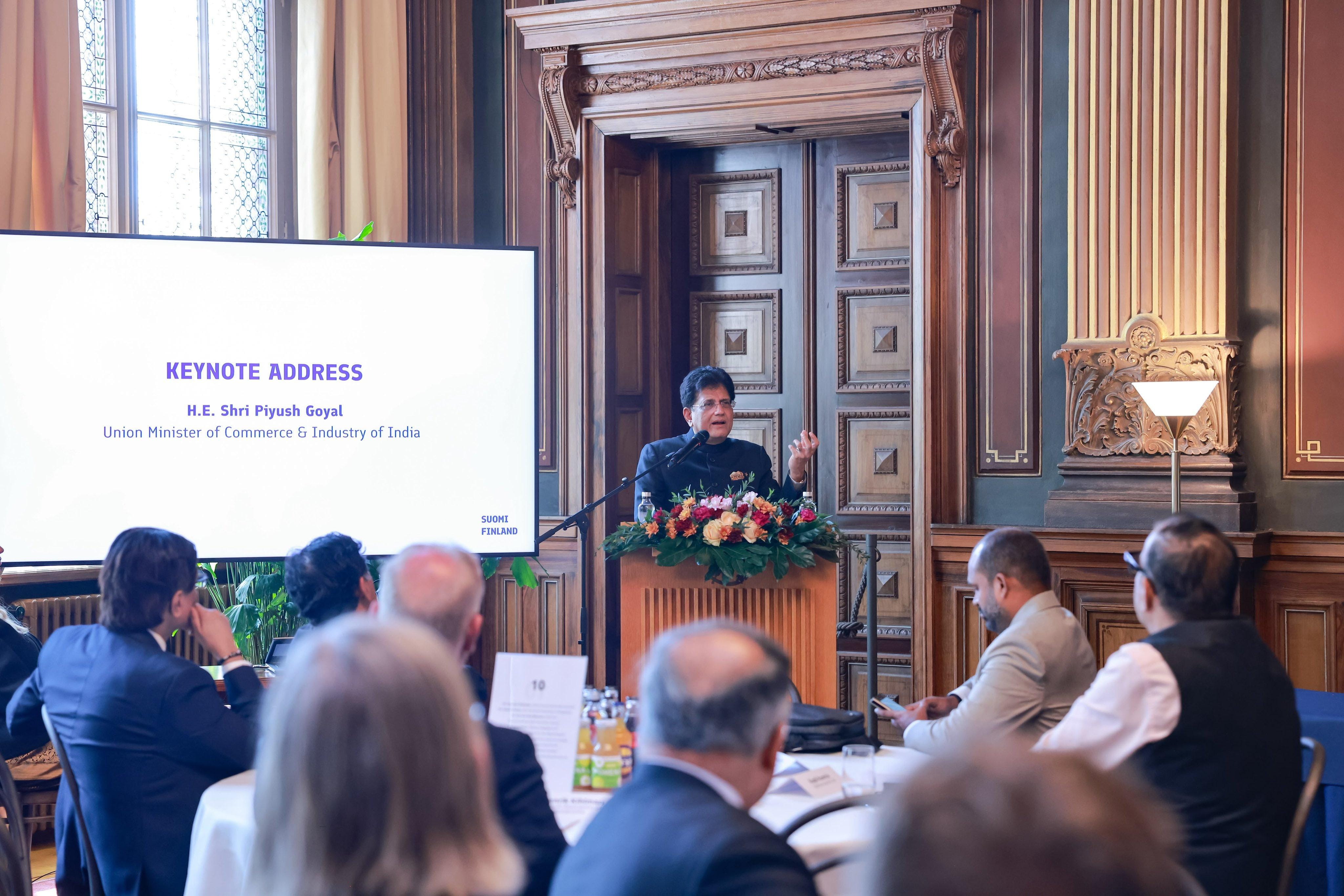 A sea of opportunities lie ahead for India and Finland: Piyush Goyal