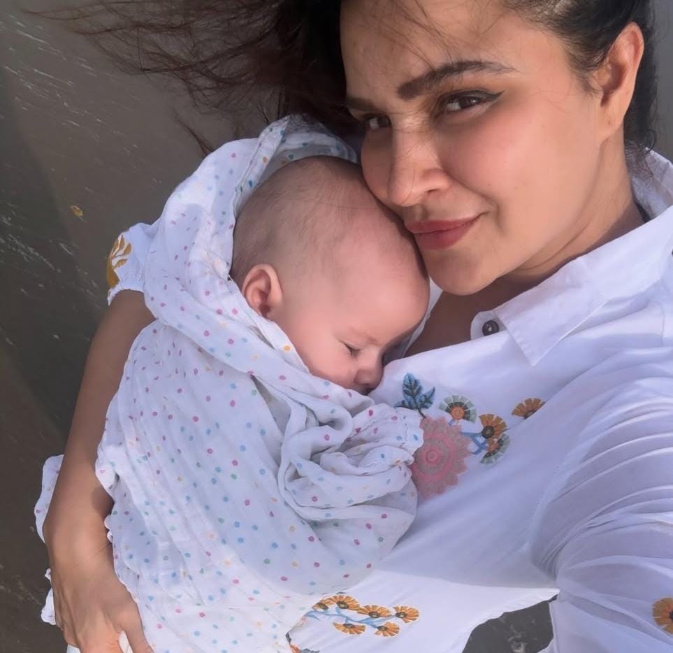 Aashka Goradia says holding her four-month-old baby boy is like ‘holding the whole world’