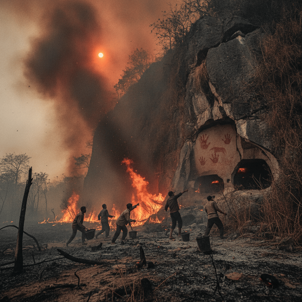 Severe Indonesian Wildfires Threaten World's Oldest Prehistoric Cave Art in Sulawesi