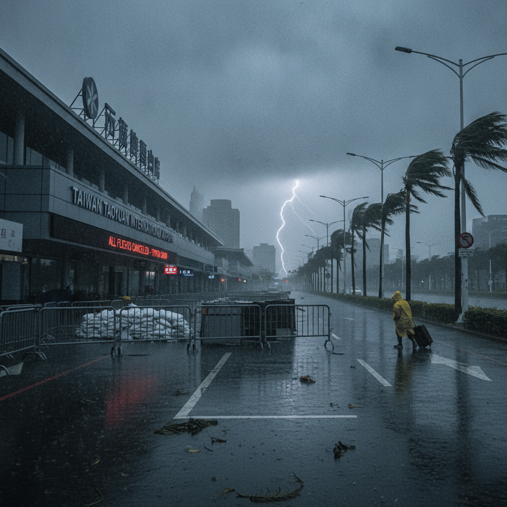 Taiwan Enforces Widespread Shutdowns and Cancels Hundreds of Flights as Typhoon Champi Approaches