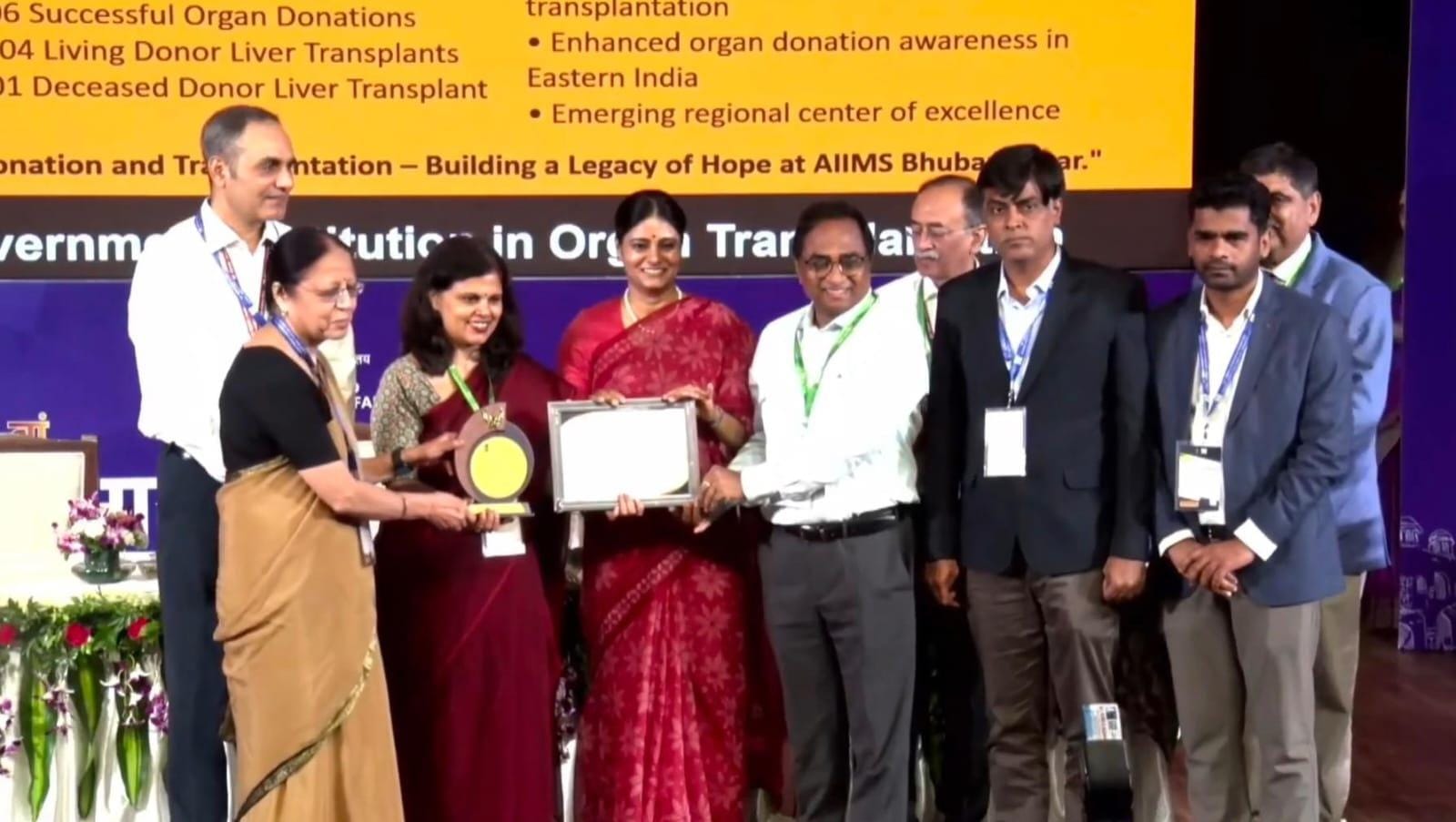 AIIMS Bhubaneswar wins national award for organ transplantation (Photo: @MahalingMukesh/X)