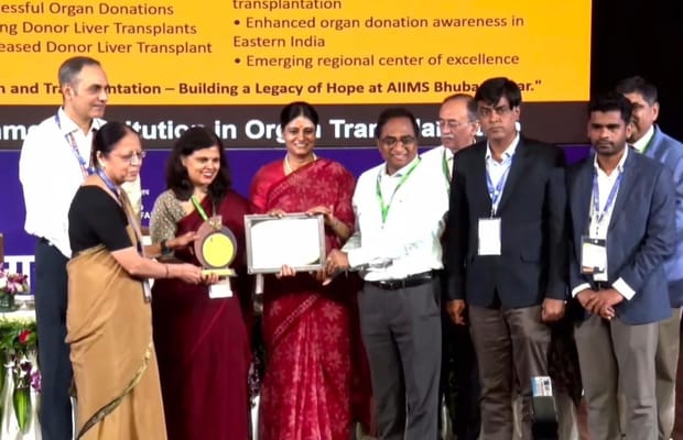 AIIMS Bhubaneswar wins national award for organ transplantation (Photo: @MahalingMukesh/X)