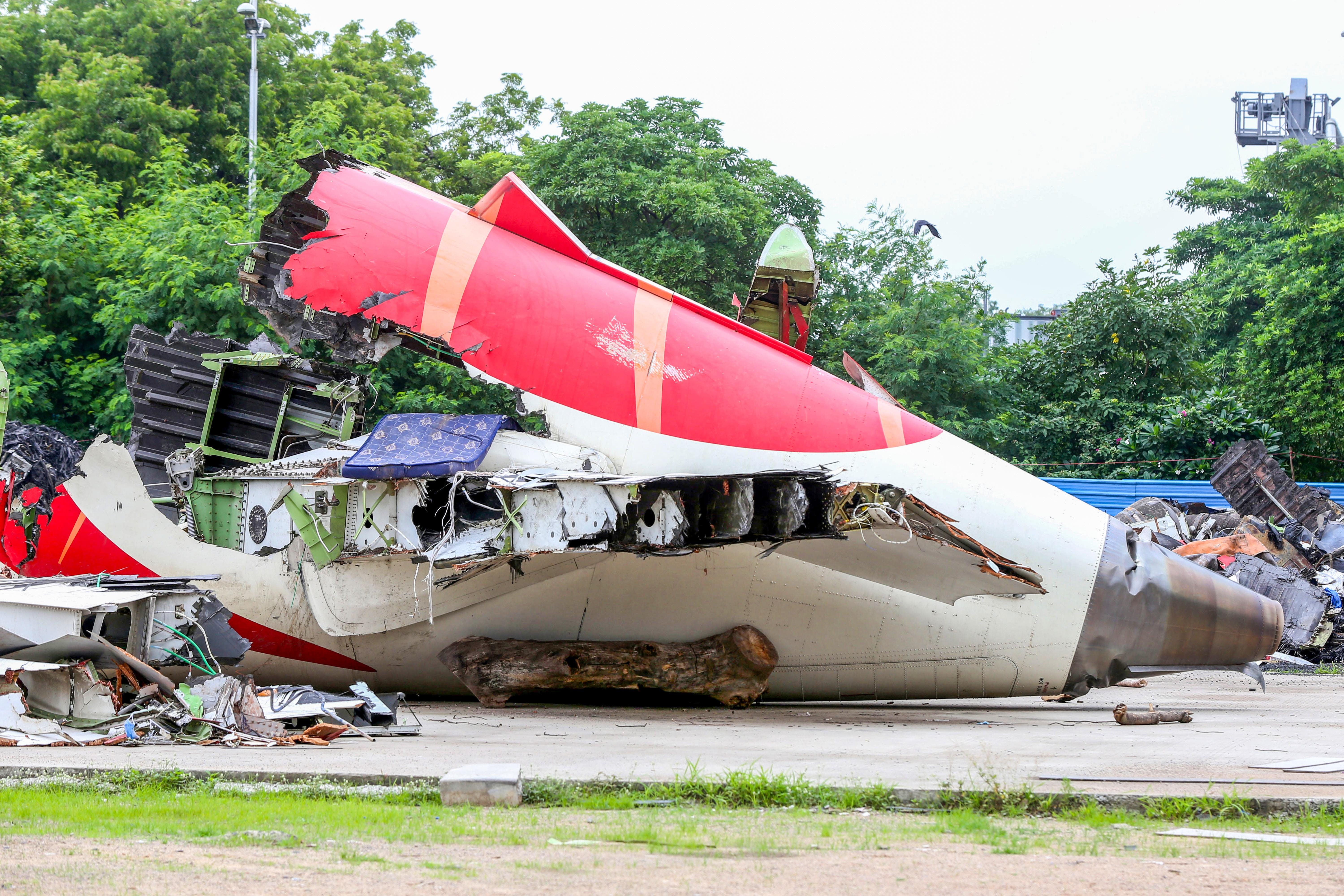 Air India Crash Wreckage at Ahmedabad Airport