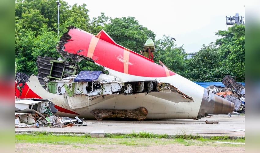 Air India Crash Wreckage at Ahmedabad Airport