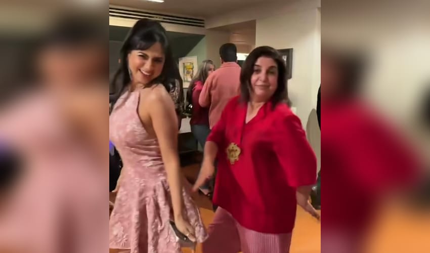 Akanksha Chamola grooves to 'Saat Samundar Paar' with Farah Khan, joins Mouni Roy for 'Kajra Re' at 'Lock Upp' bash