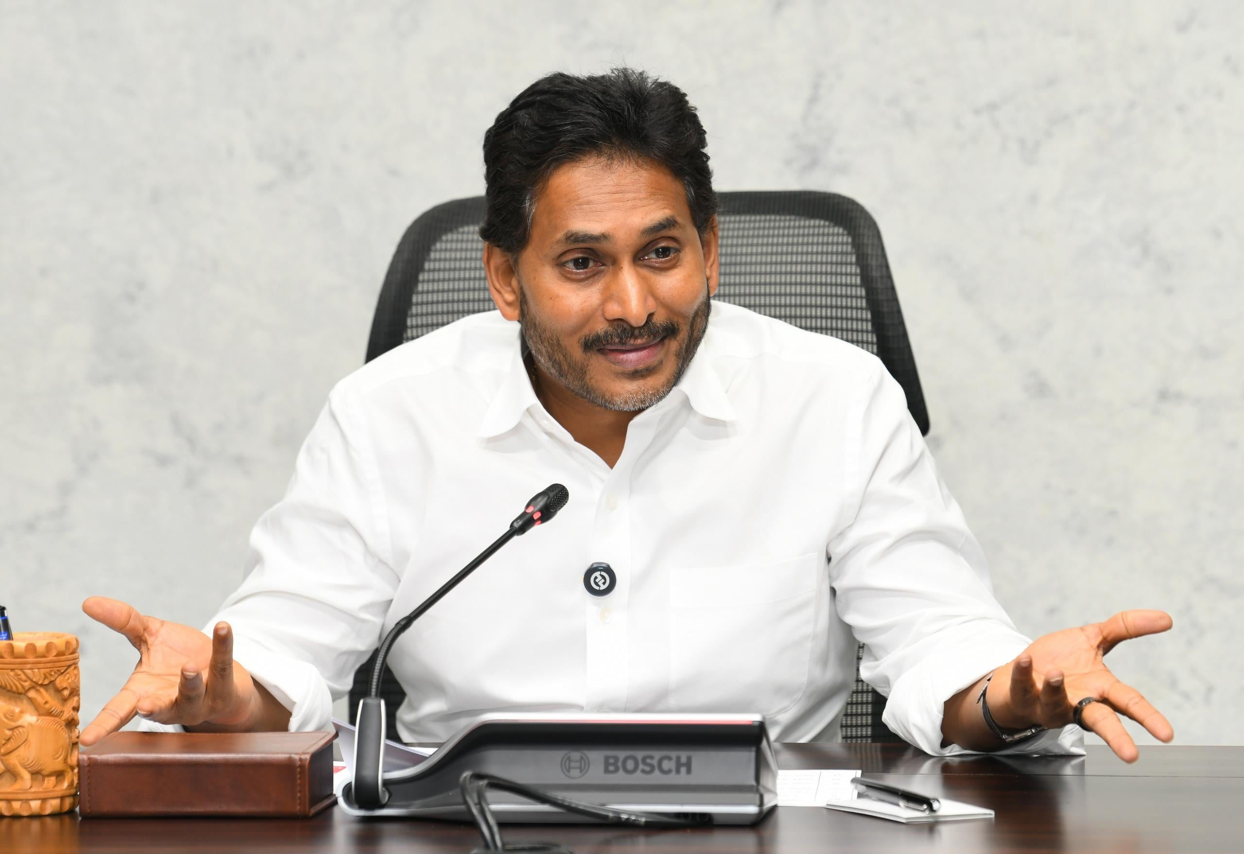 Amaravati: YSRCP chief Y.S. Jagan Mohan Reddy addresses press conference