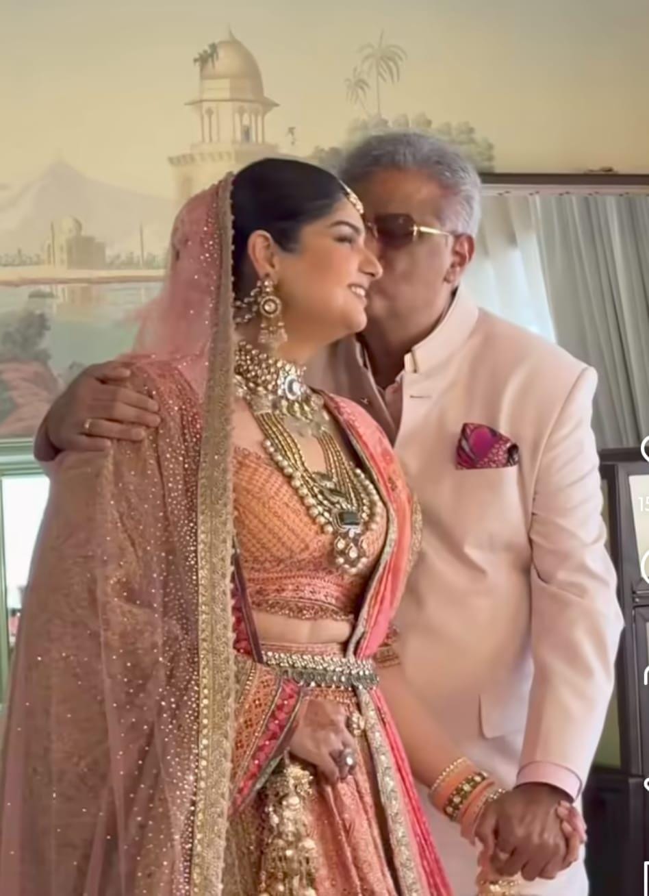 Anshula Kapoor shares emotional father-daughter moments with Boney Kapoor from her wedding ‘bidaai’