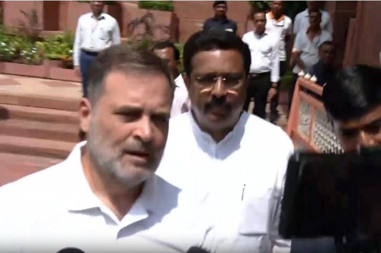 'Are you from the BJP?': Rahul snaps at scribe over Delhi cops’ families media meet