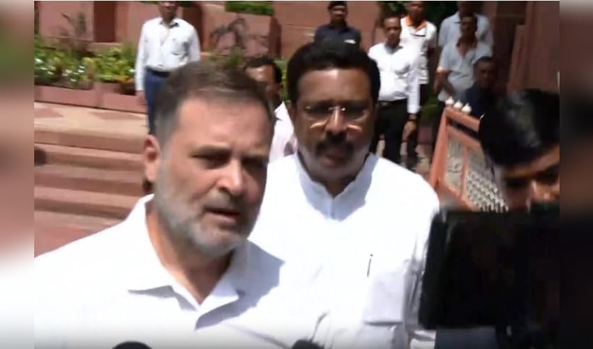 'Are you from the BJP?': Rahul snaps at scribe over Delhi cops’ families media meet