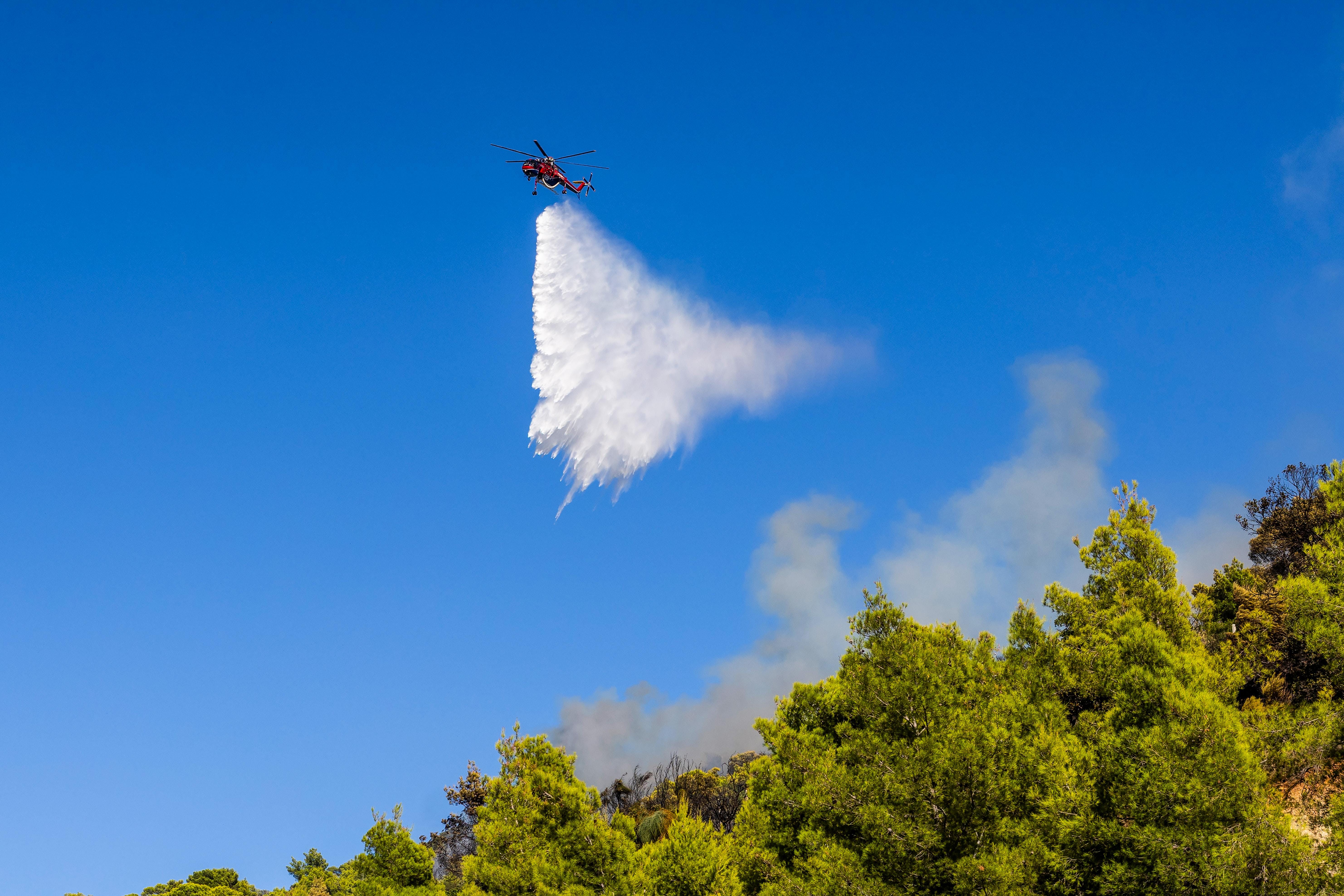 Athens: Firefighting Aircraft Battles Wildfire