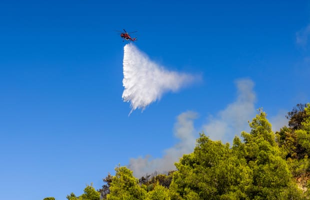 Athens: Firefighting Aircraft Battles Wildfire