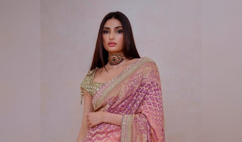 Athiya Shetty becomes muse for Manish Malhotra’s celebration of handloom and bandhani