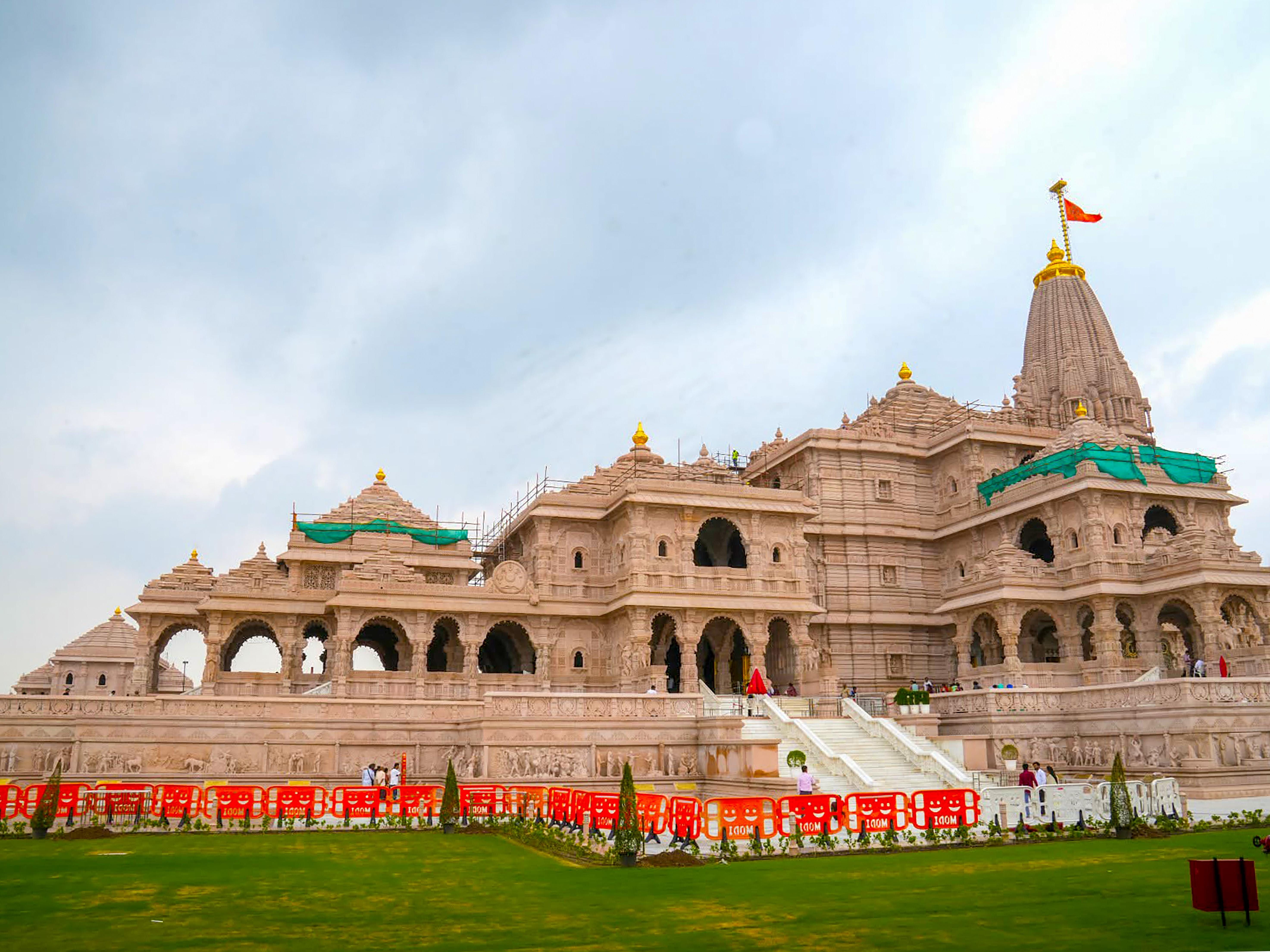 Ayodhya: View of the Shri Ram Janmabhoomi Temple