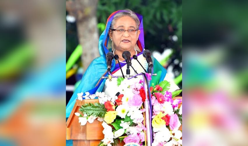 Bangladesh : A file picture of Bangladesh Prime Minister Sheikh Hasina who resigned from her position