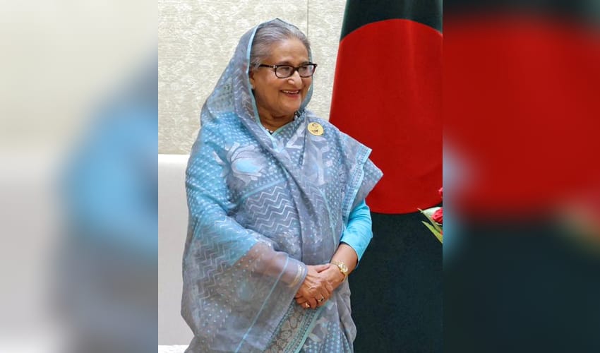 Bangladesh : A file picture of Bangladesh Prime Minister Sheikh Hasina who resigned from her position
