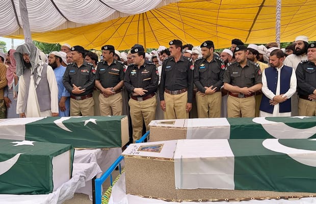 Bannu: Suicide Attack-Police-Funeral