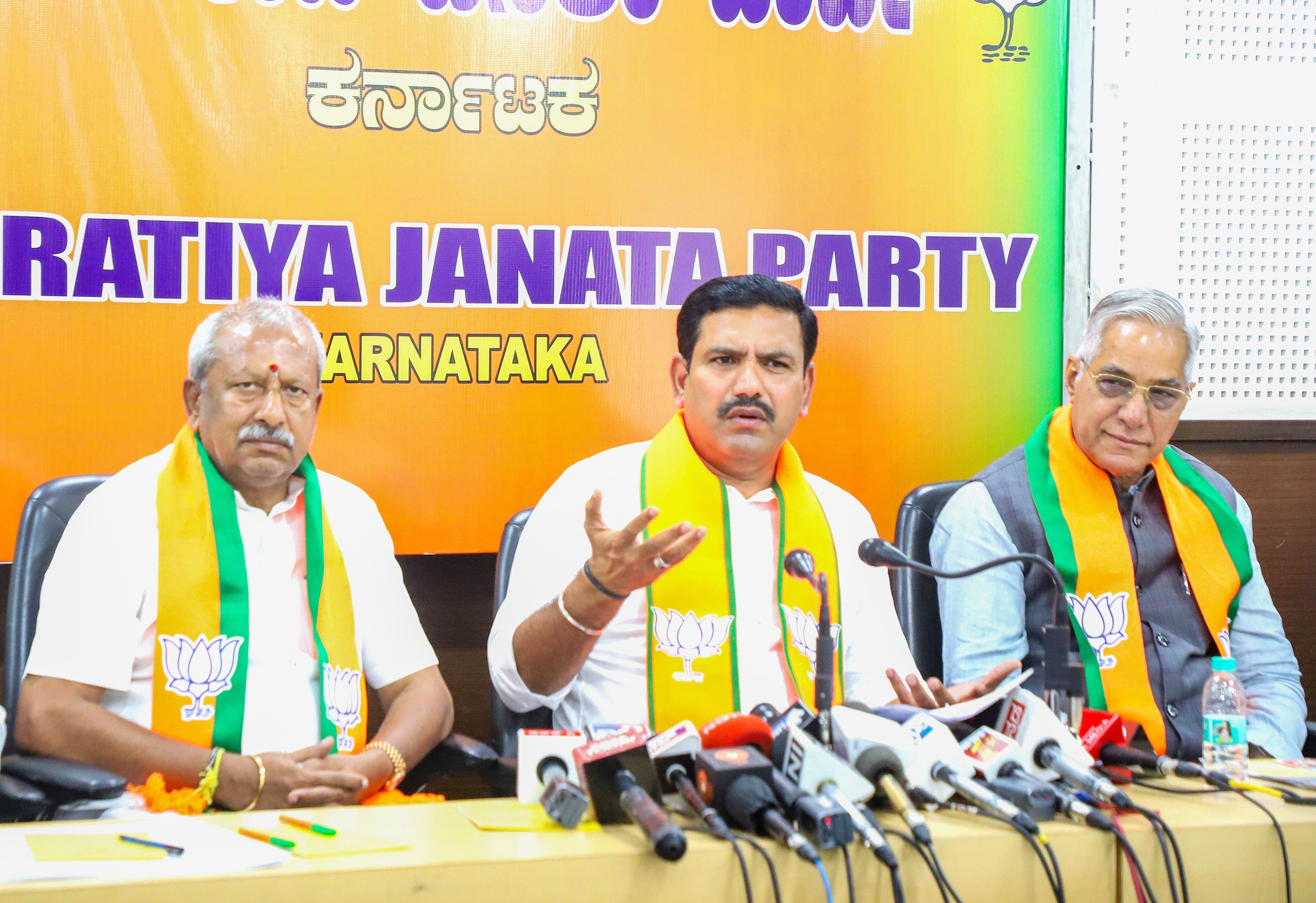 Bengaluru: BY Vijayendra Addresses Press Conference