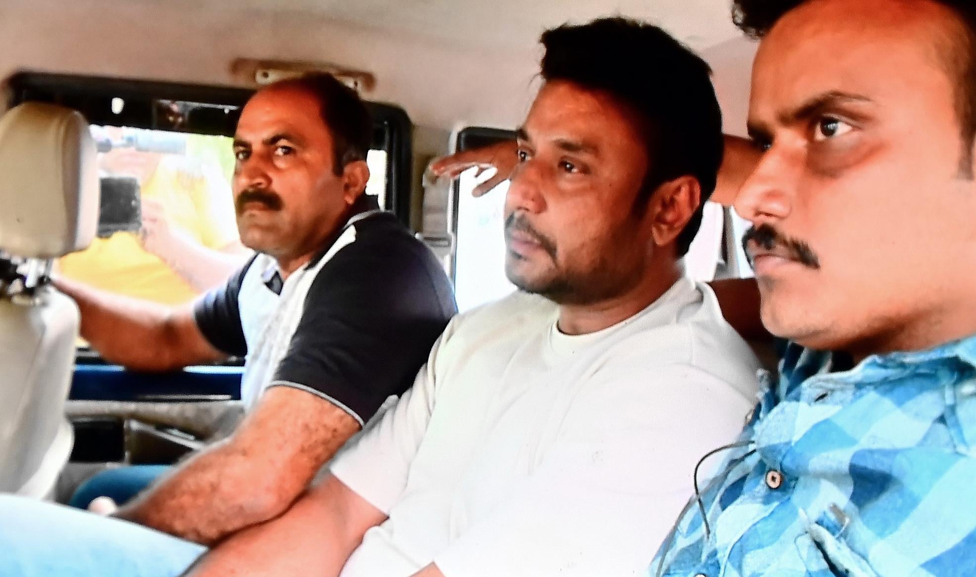 Bengaluru:Kannada actor Darshan Thoogudeepa produced at court 