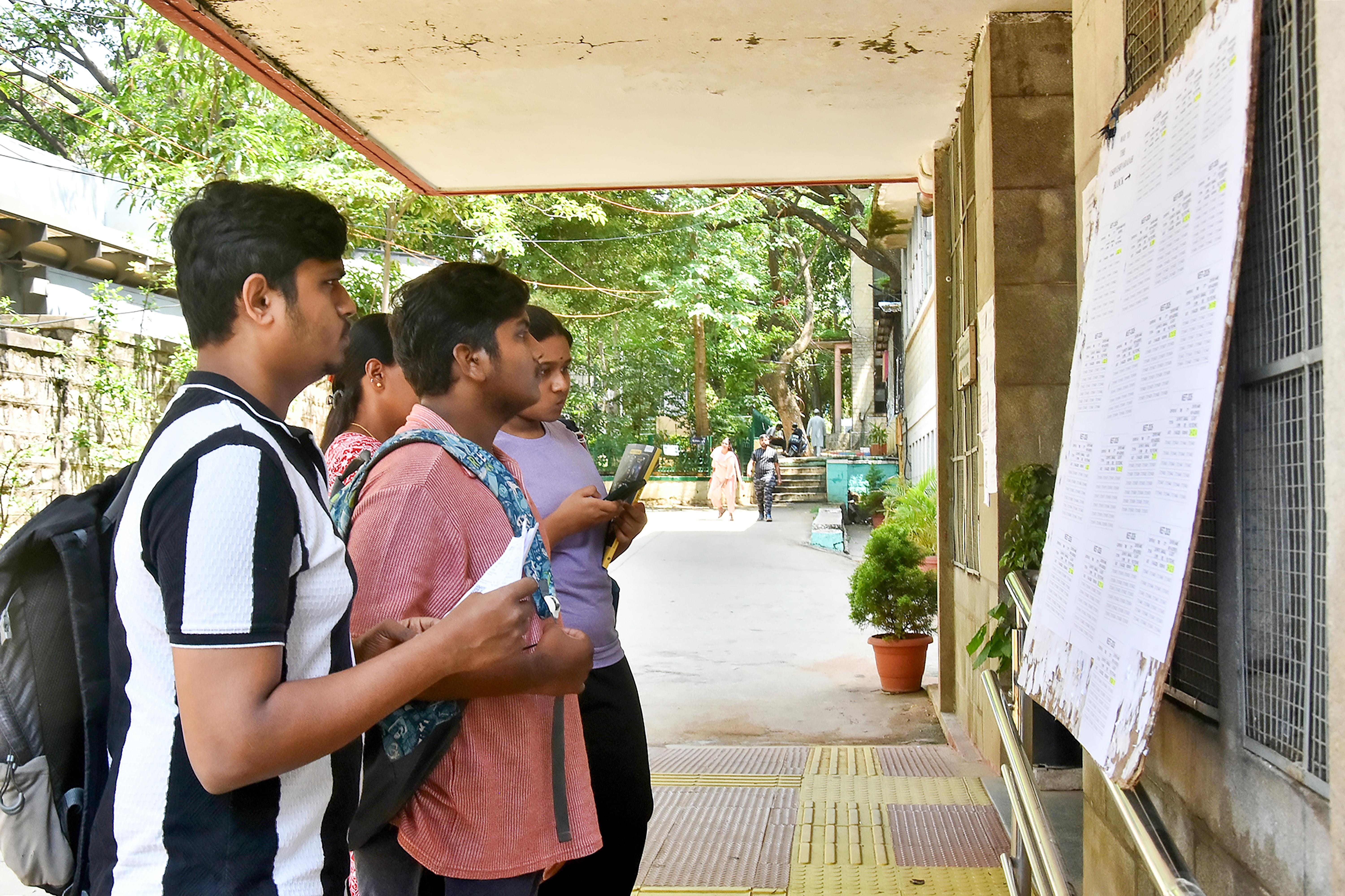 Bengaluru: Students appear for NEET exam
