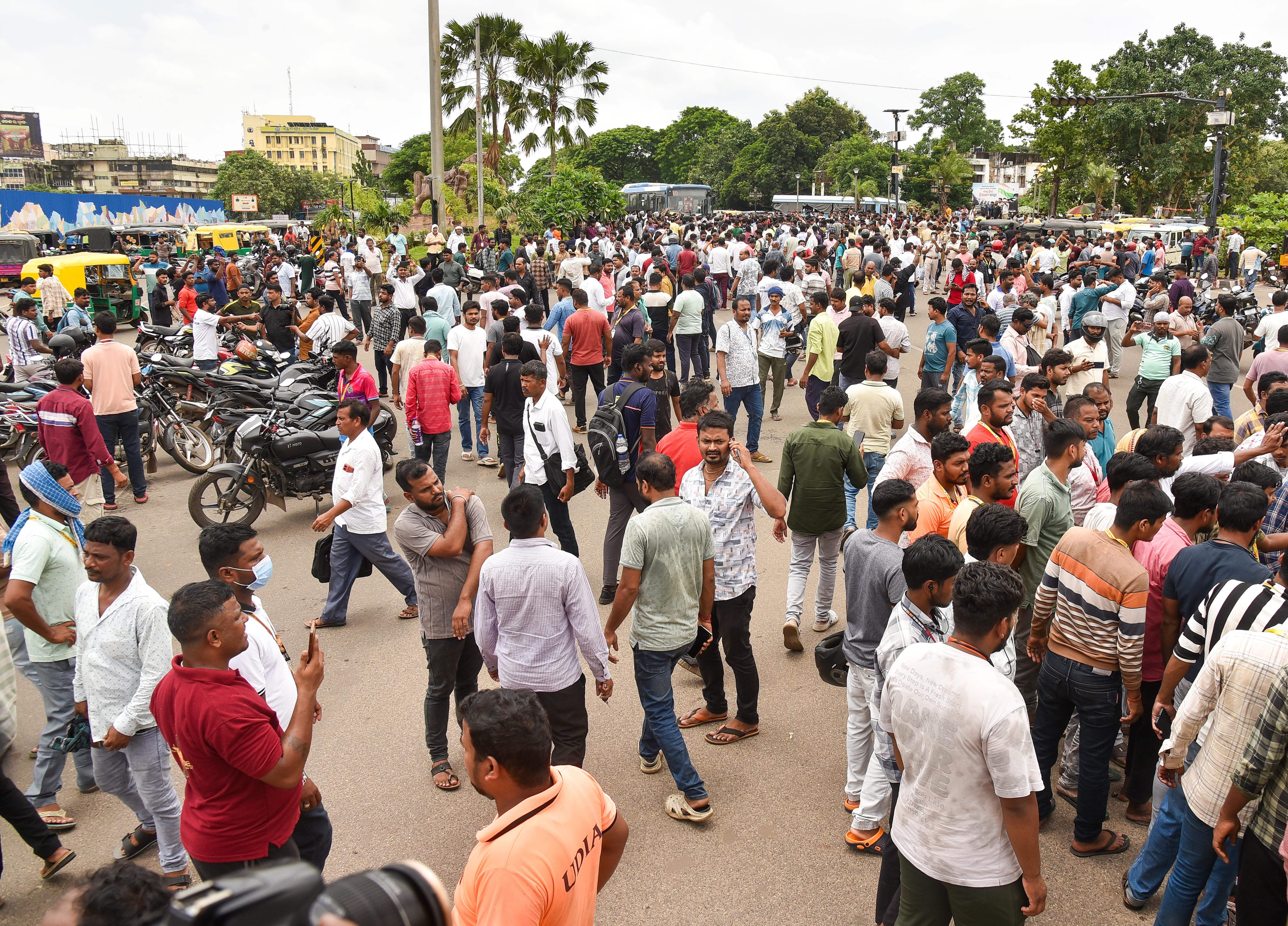 Bhubaneswar: Cab, bike-taxi drivers protest