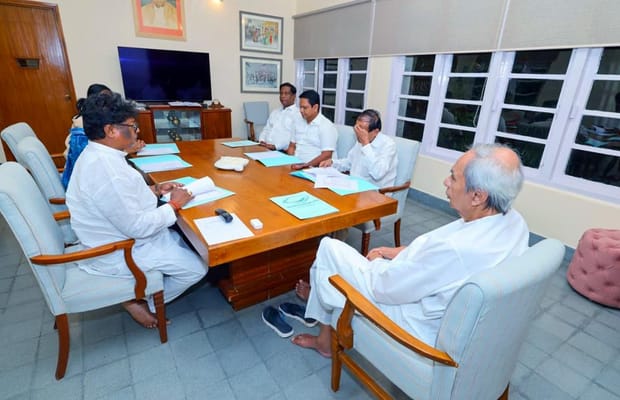 Bhubaneswar: Naveen Patnaik chairs BJD Political Affairs Committee meeting