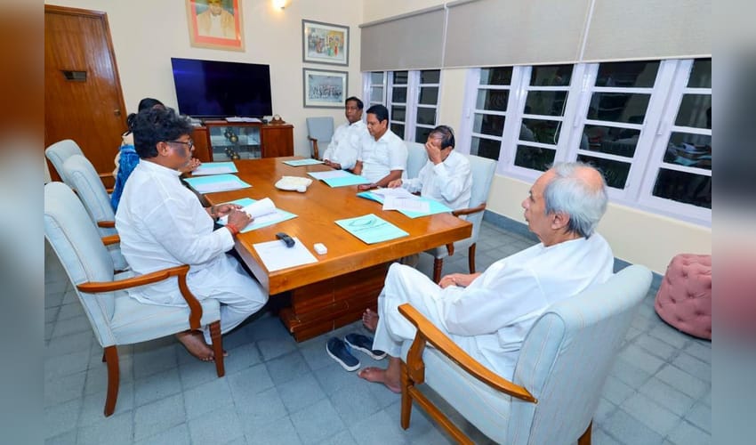 Bhubaneswar: Naveen Patnaik chairs BJD Political Affairs Committee meeting
