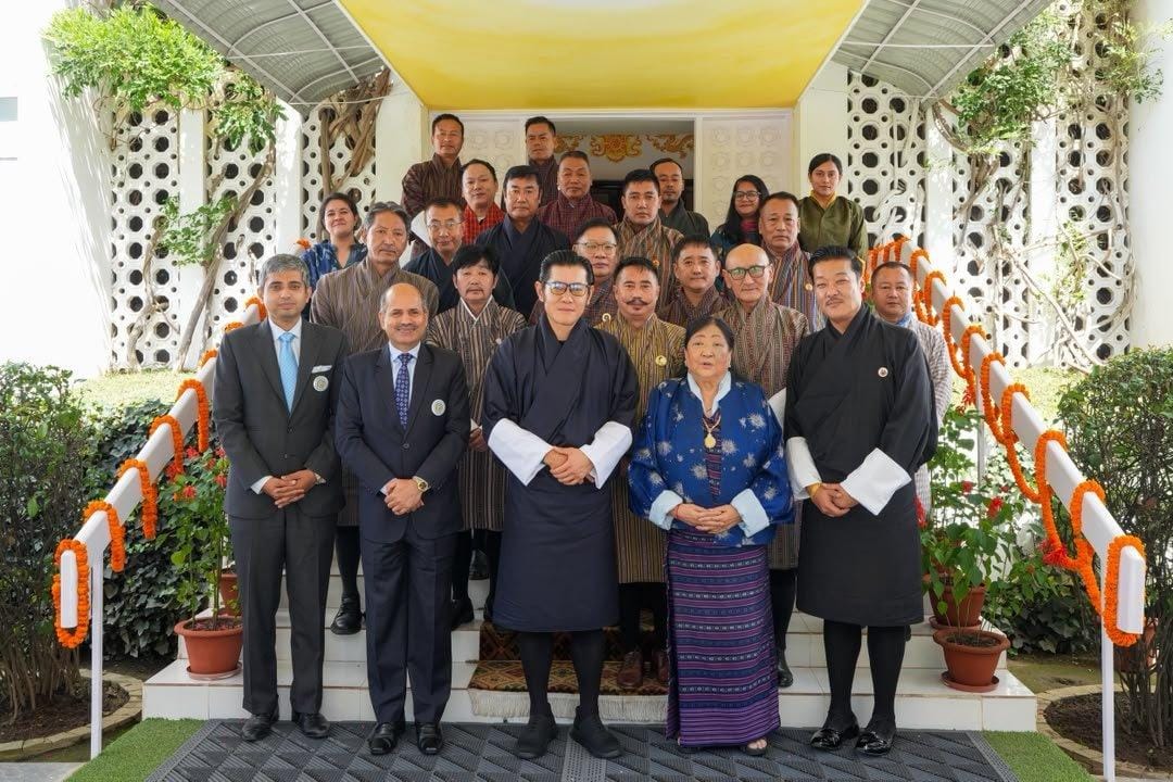 Bhutan’s King visits India House along with wife 