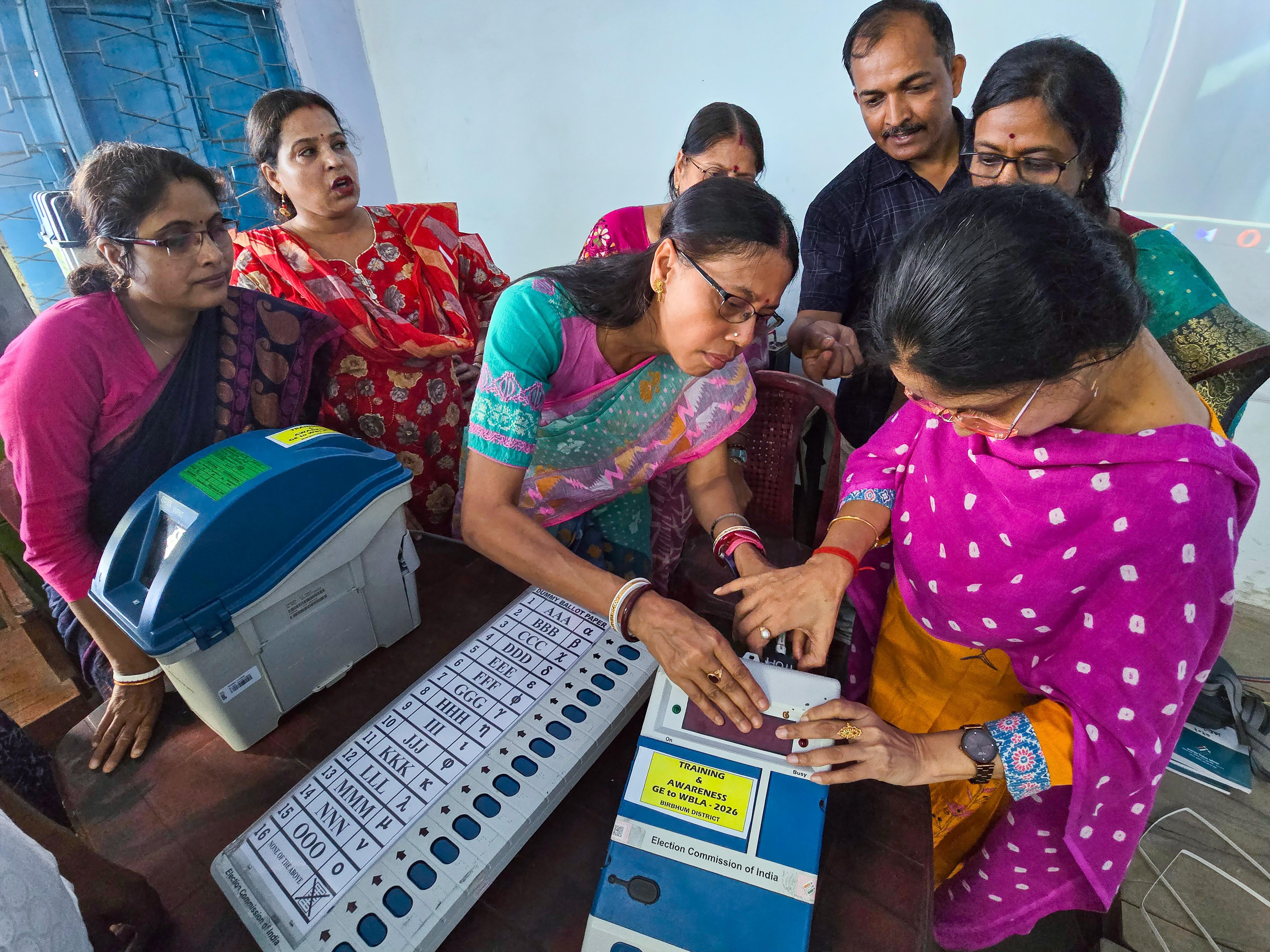 Birbhum: EVM, VVPAT Training for Women Polling Personnel