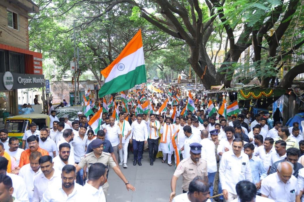 BJP launches 'Har Ghar Tiranga’ campaign in Bengaluru, says 'we need not learn patriotism from Congress’