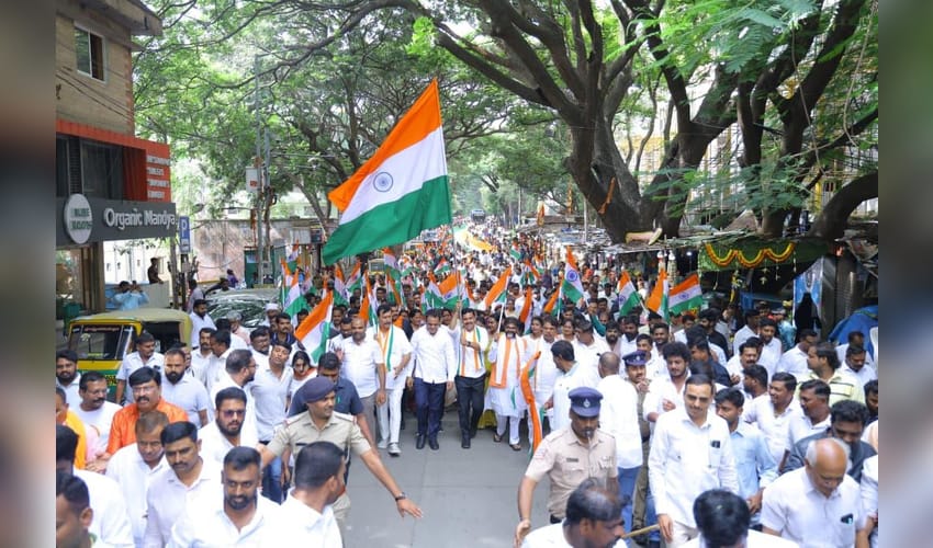 BJP launches 'Har Ghar Tiranga’ campaign in Bengaluru, says 'we need not learn patriotism from Congress’