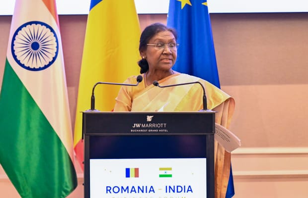 Bucharest: President Droupadi Murmu addresses India–Romania Business Forum