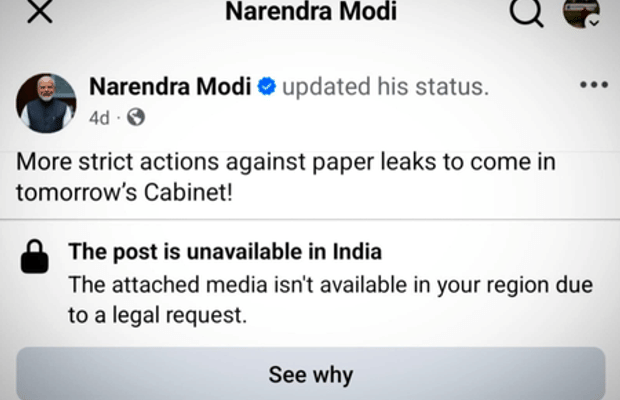 ‘Cannot be dismissed as technical error’: Parliamentary panel pulls up Meta over PM Modi’s post removal
