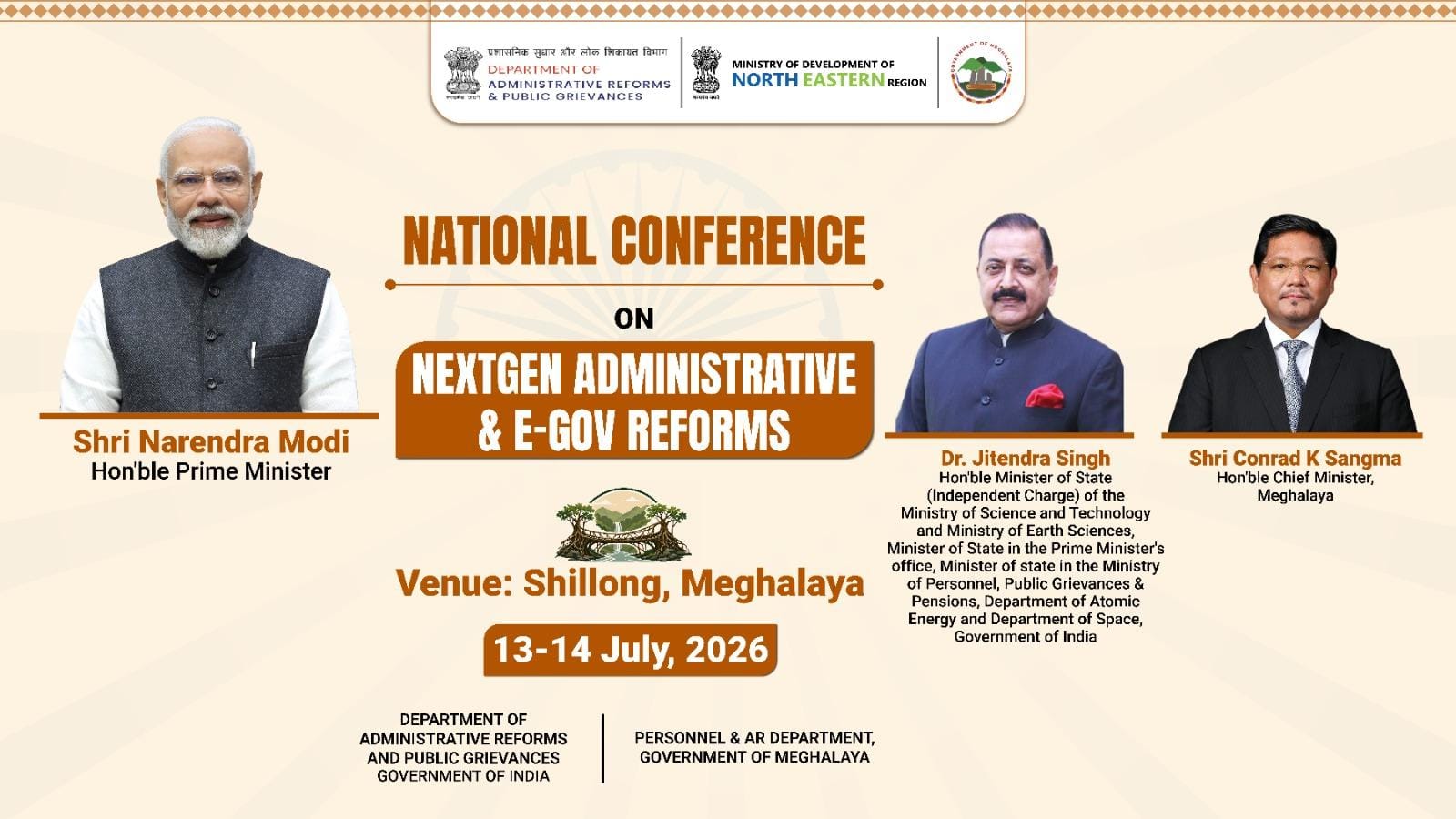 Centre, Meghalaya to host two-day national conference on NextGen administrative reforms from July 13