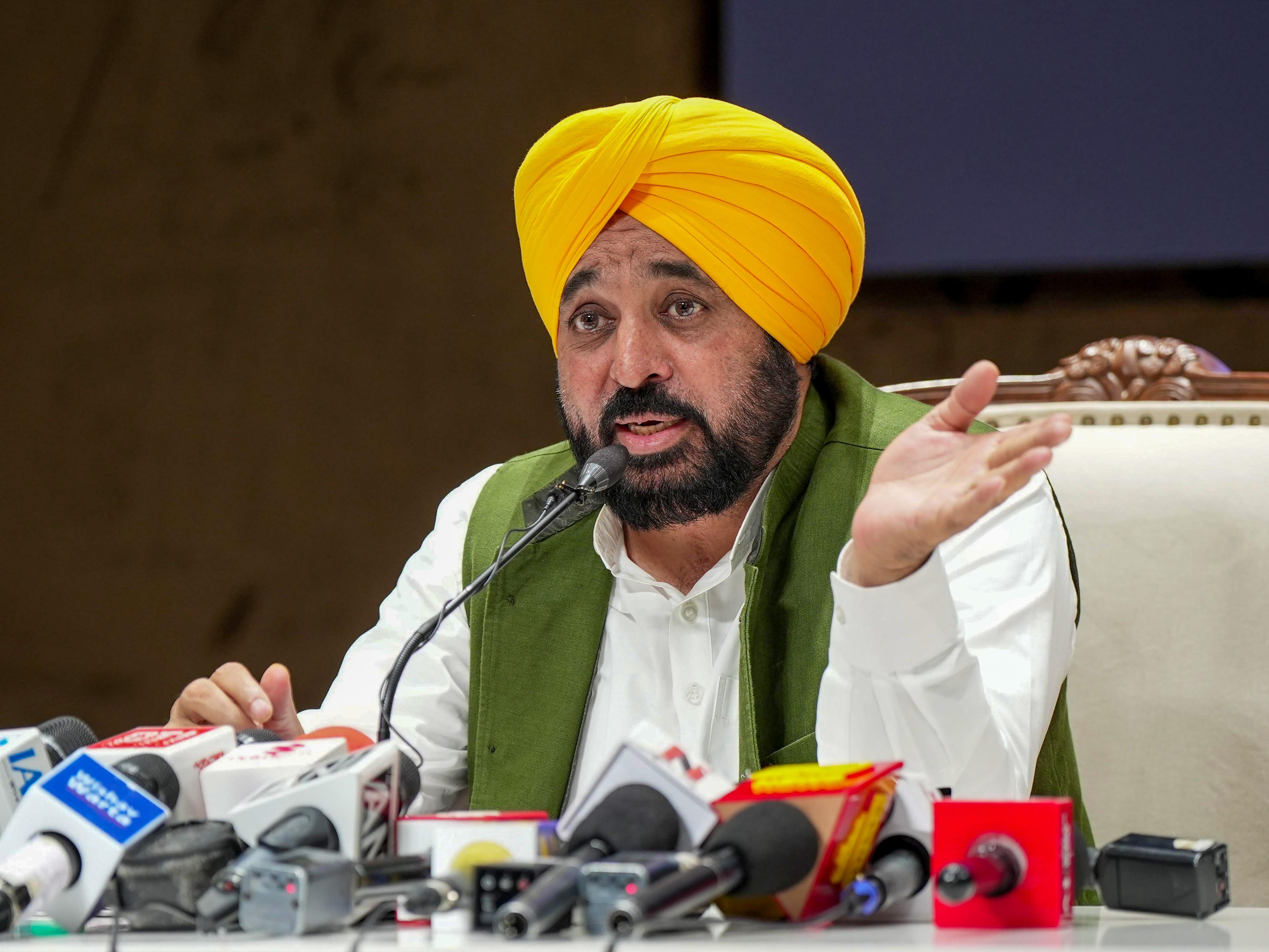 Chandigarh: Bhagwant Mann Addresses Press Conference