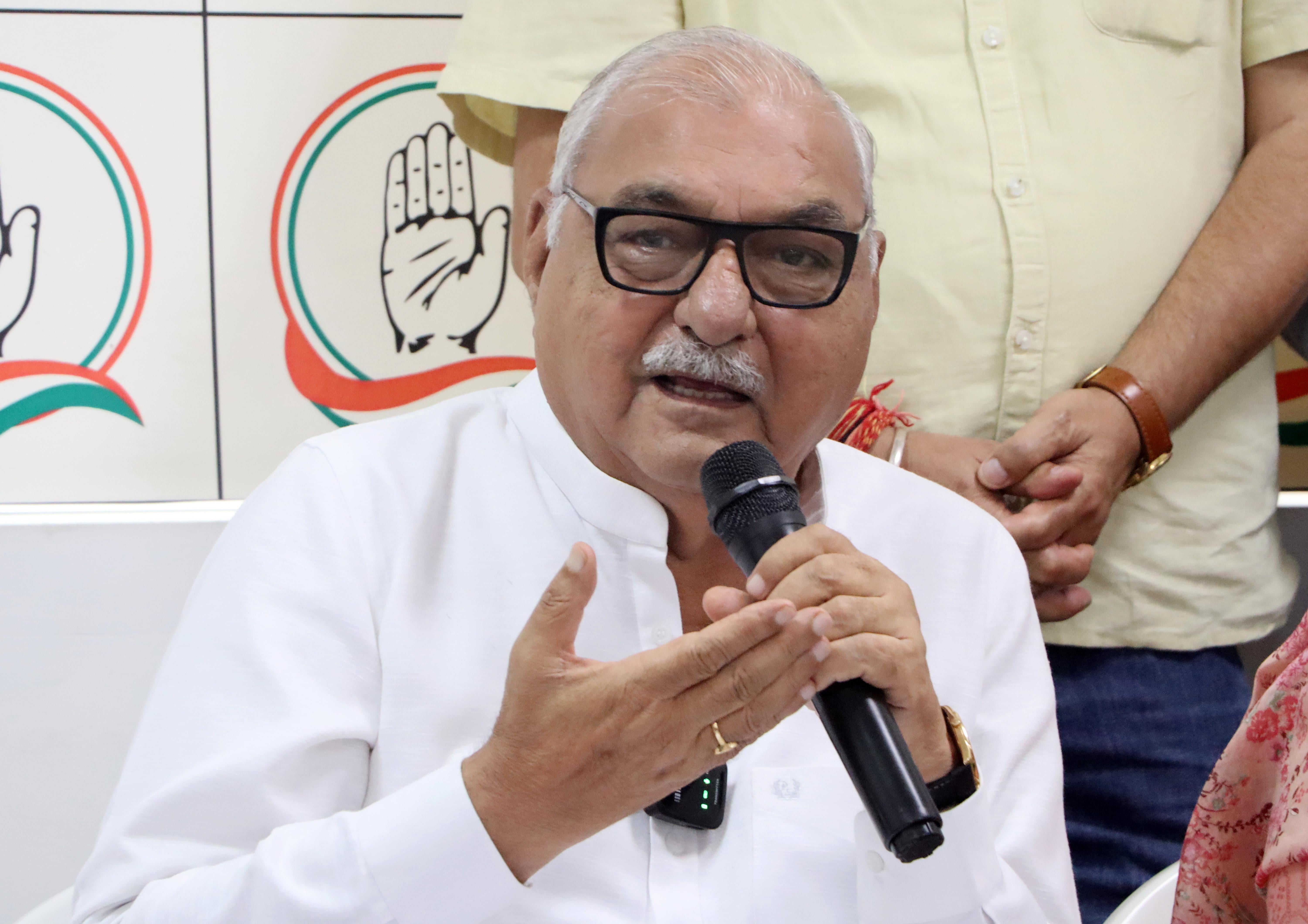 Chandigarh: Bhupinder Singh Hooda Addresses Media