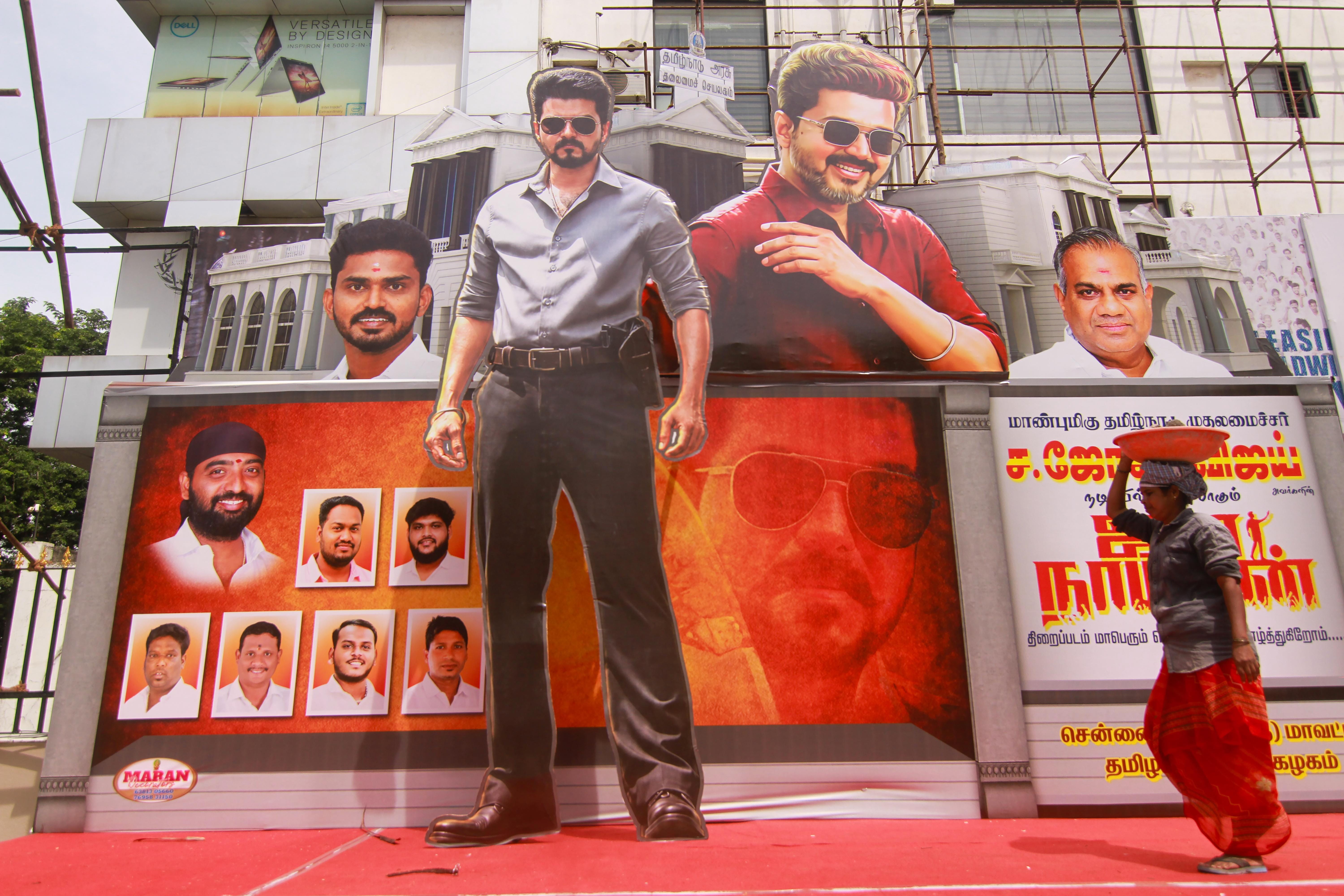 Chennai: Giant banners and cut-outs mark Vijay’s ‘Jana Nayagan’ release