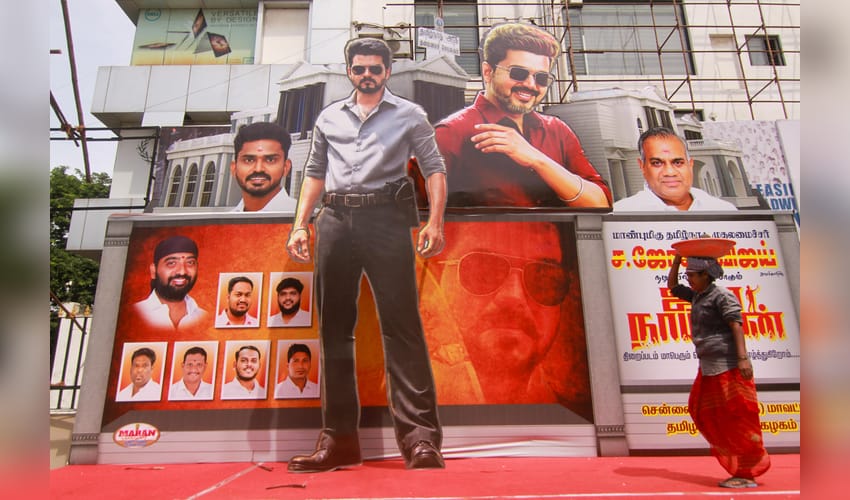 Chennai: Giant banners and cut-outs mark Vijay’s ‘Jana Nayagan’ release