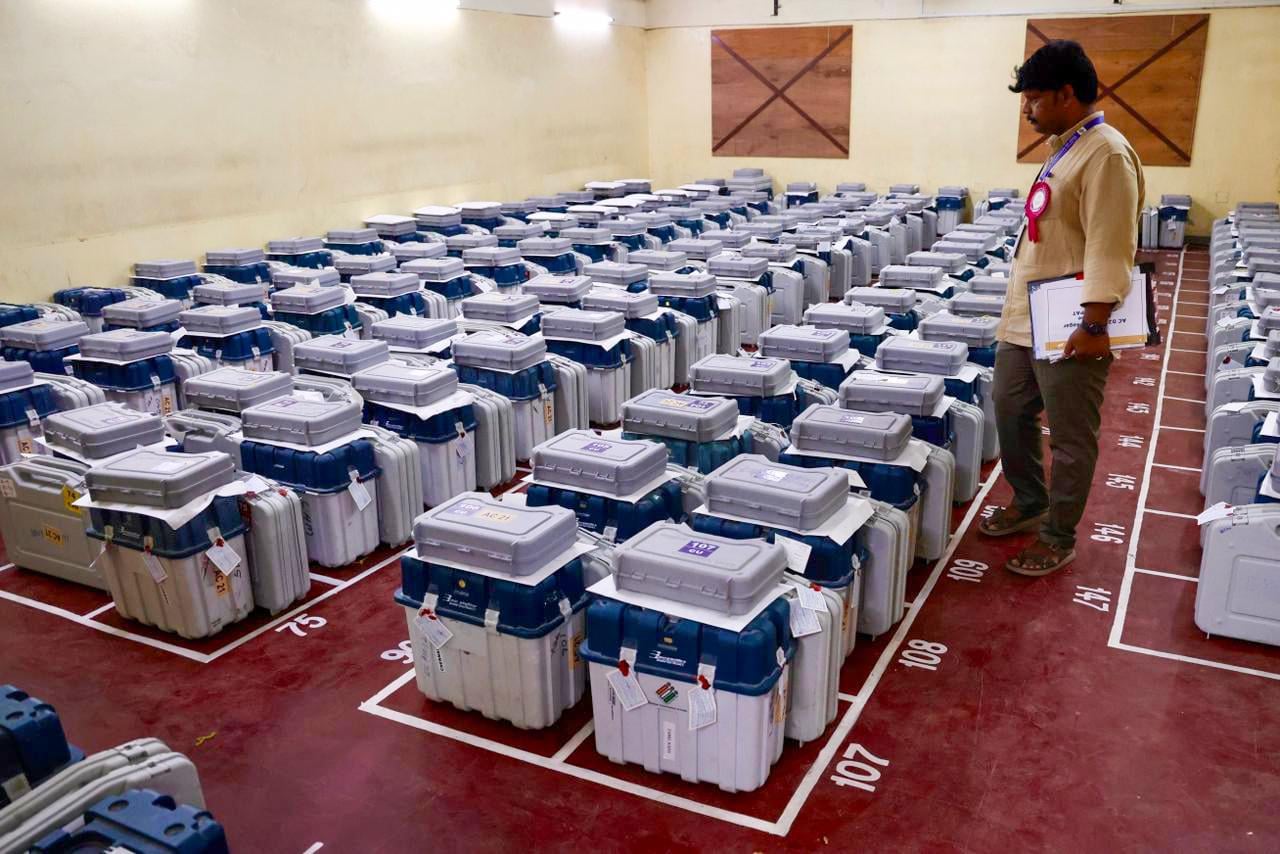 Chennai: Vote Counting in Progress at Loyola College