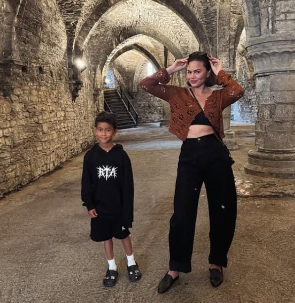 Chrissy Teigen, John Legend visit 800 year old castles, enjoy pancake cruises on European holiday