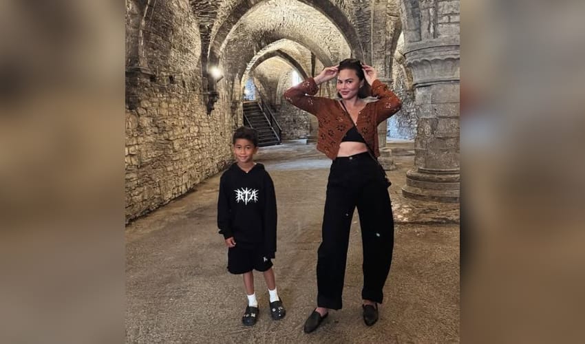 Chrissy Teigen, John Legend visit 800 year old castles, enjoy pancake cruises on European holiday