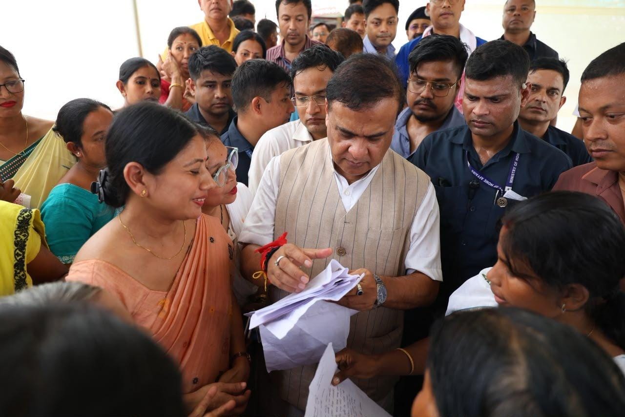 CM Sarma camps in Upper Assam, launches rehabilitation drive (Photo: @himantabiswa/X)