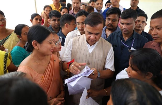 CM Sarma camps in Upper Assam, launches rehabilitation drive (Photo: @himantabiswa/X)