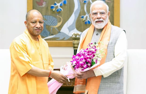 CM Yogi Adityanath meets PM Modi, BJP chief Nitin Nabin in Delhi