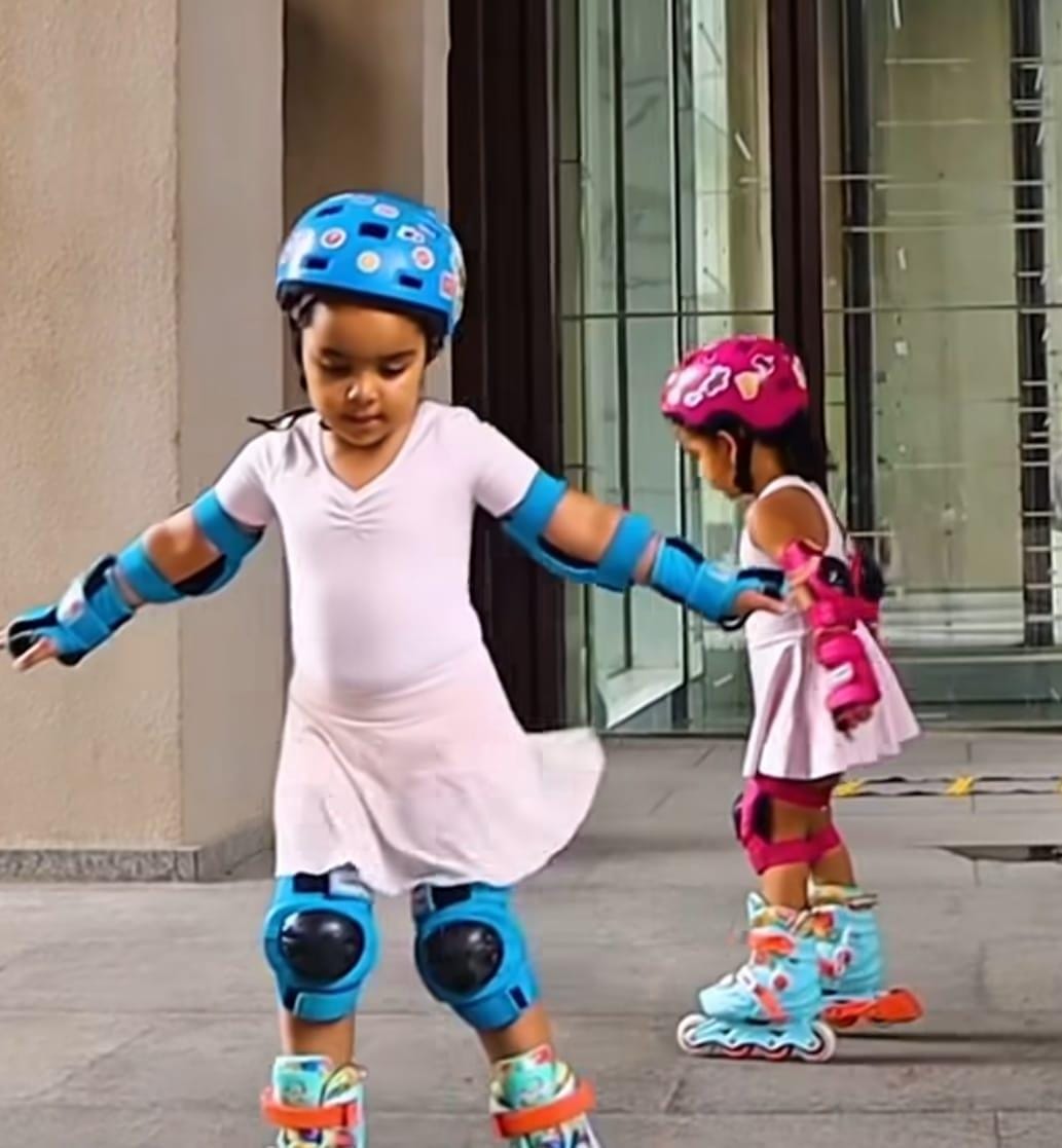 Debinna Bonnerjee reveals her daughters are learning the art of 'getting up again' through skating 