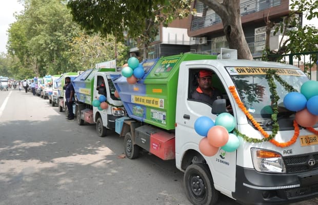 Delhi CM Rekha Gupta flags off 917 modern waste collection vehicles