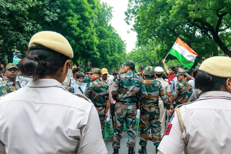 Delhi Police denies claim of detention over food being taken to Jantar Mantar, calls allegation ‘false, misleading’