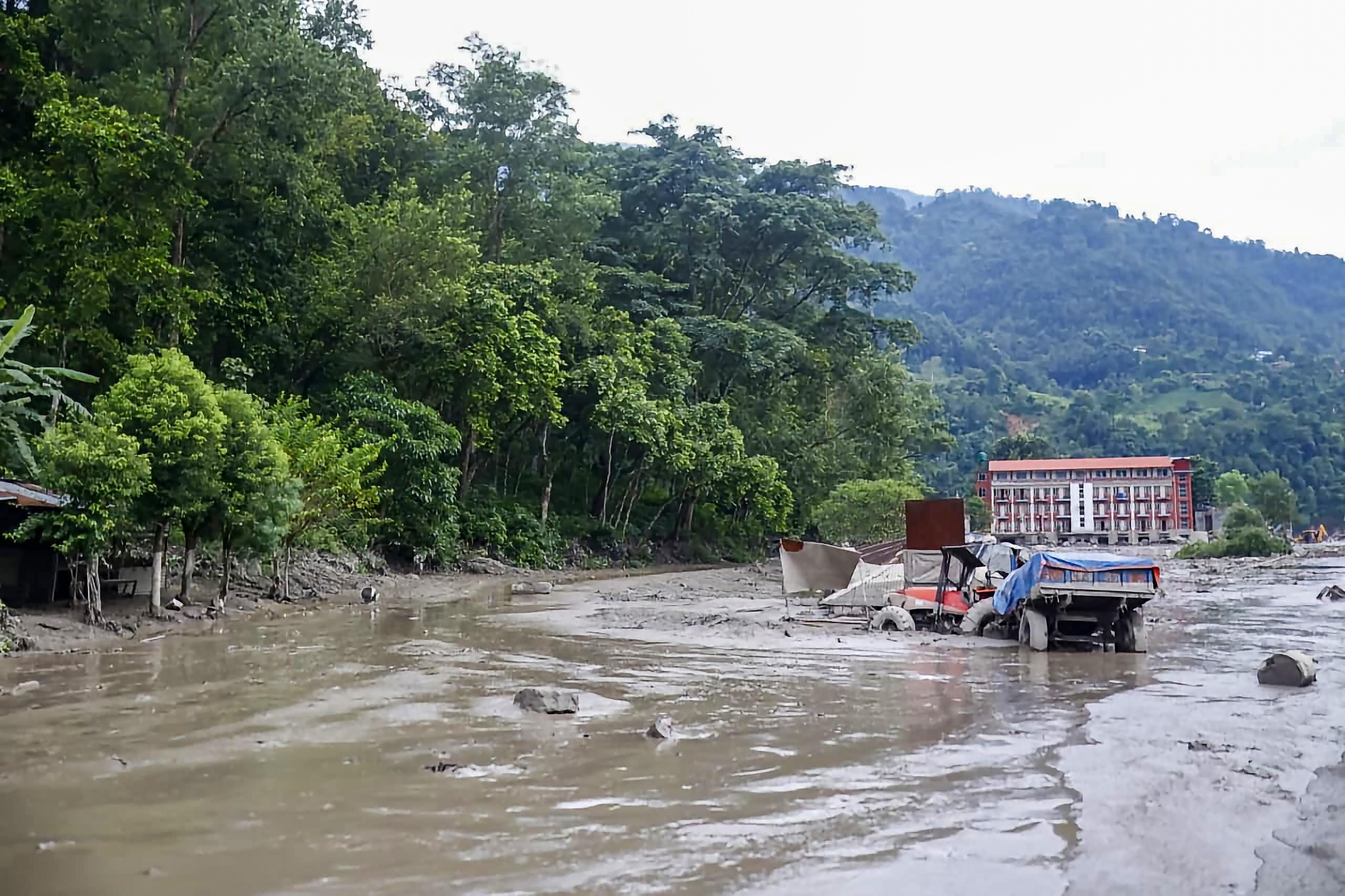 Dhading: Flood damage in Beni Ghat